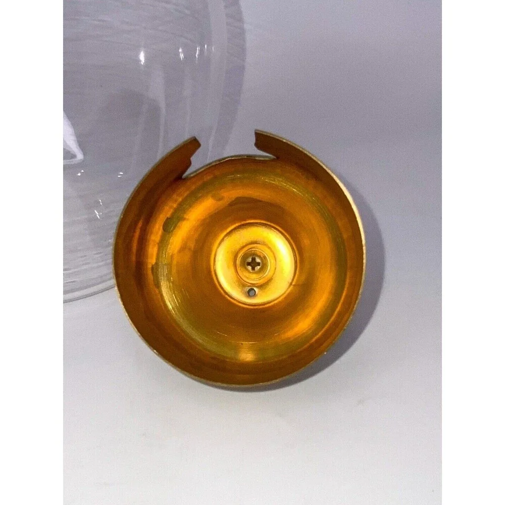 Vtg 70s Princess House Heritage Carafe Corning Glass Bronze Handle Tea Coffee